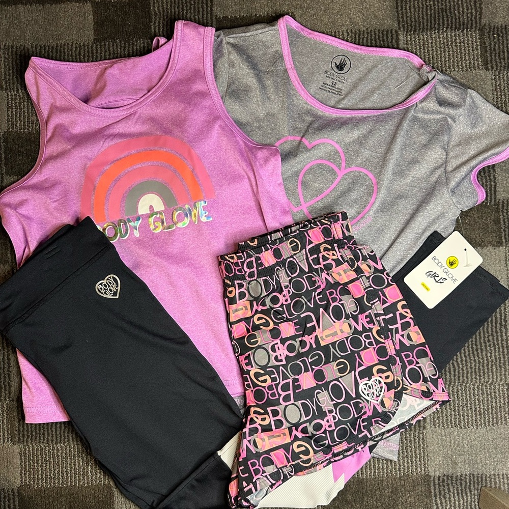 Body Glove Pink and Gray Activewear Set - size 12
